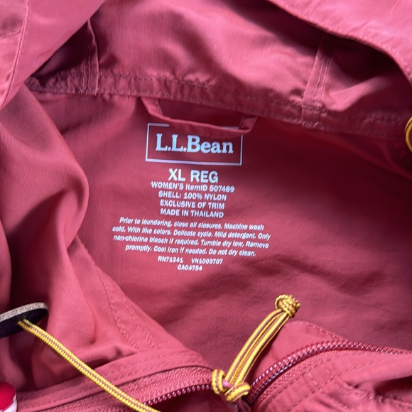 ll bean women's mountain classic jacket full zip red/pink - Picture 2 of 3